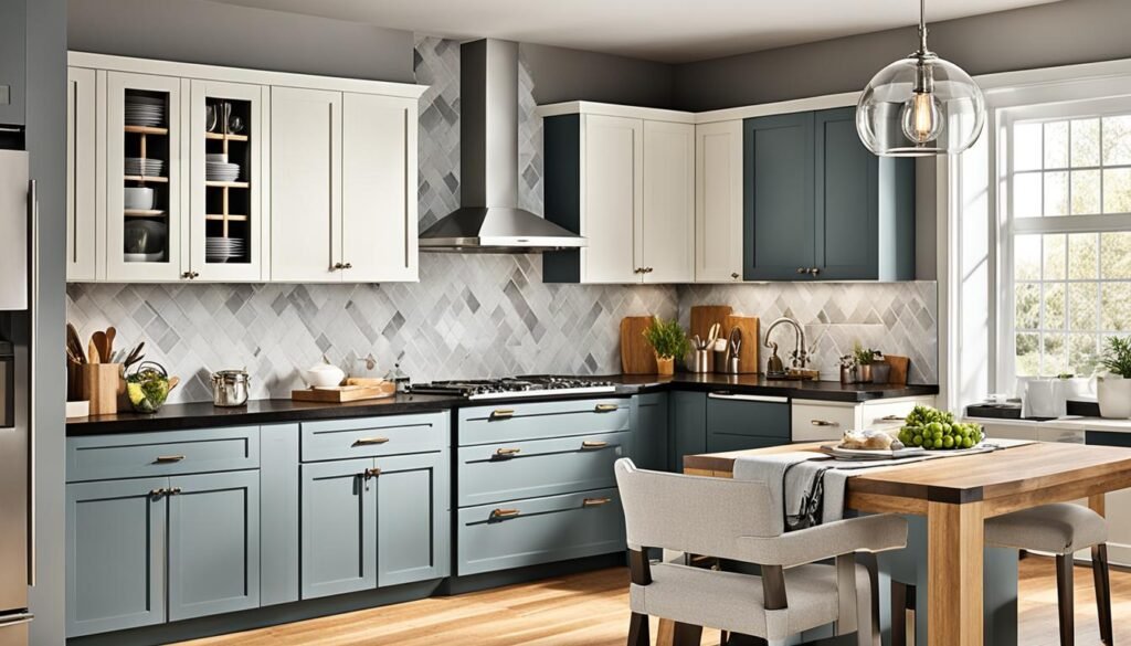 Small Kitchen Two Tone Kitchen Cabinets
