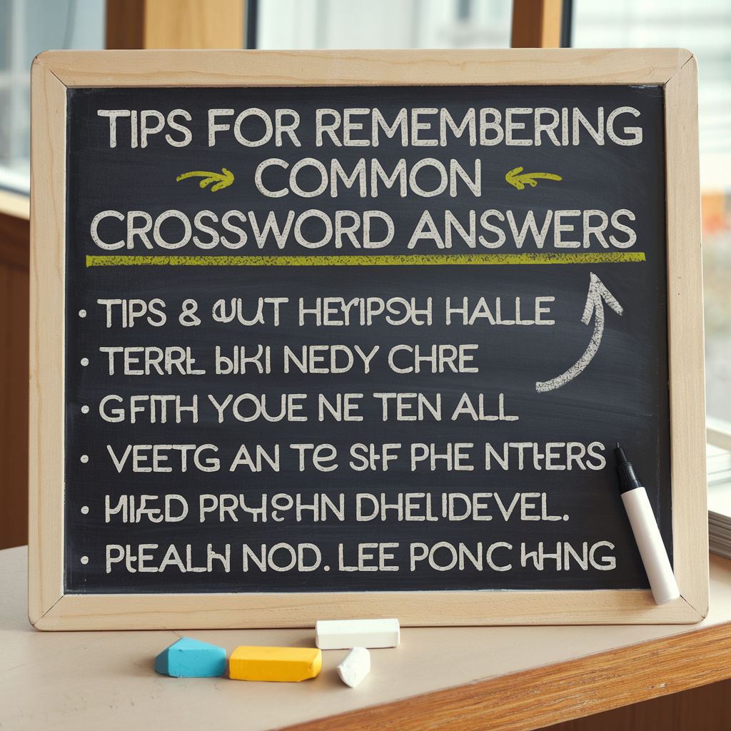 Tips for Remembering Common Crossword Answers